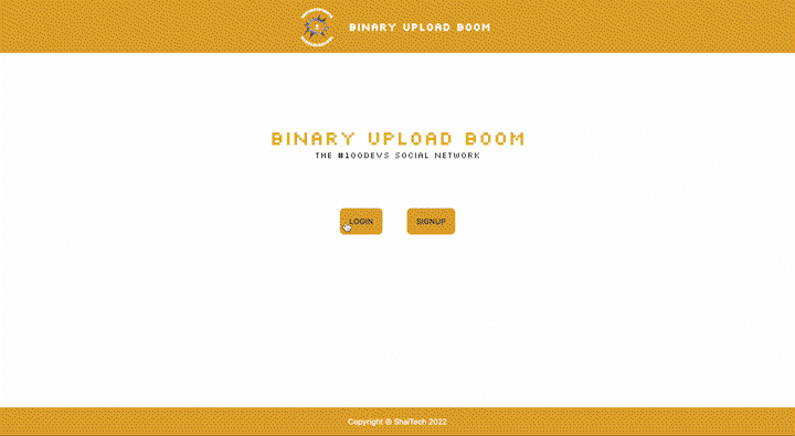 Gif of Binary Upload Boom App